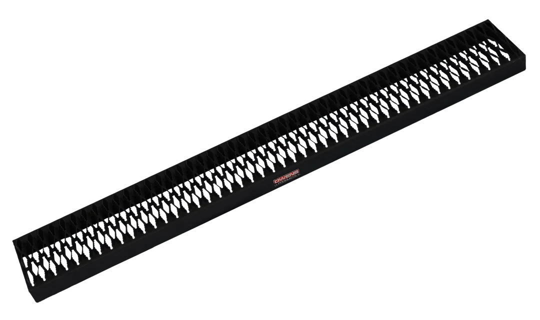 82353 – OWENS Running Board, Textured Powder Coat Black Aluminum Unlighted Rocker Panel Mount